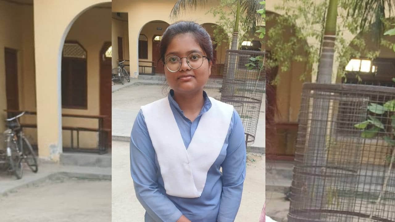 हाईस्कूल की टॉपर निधि।