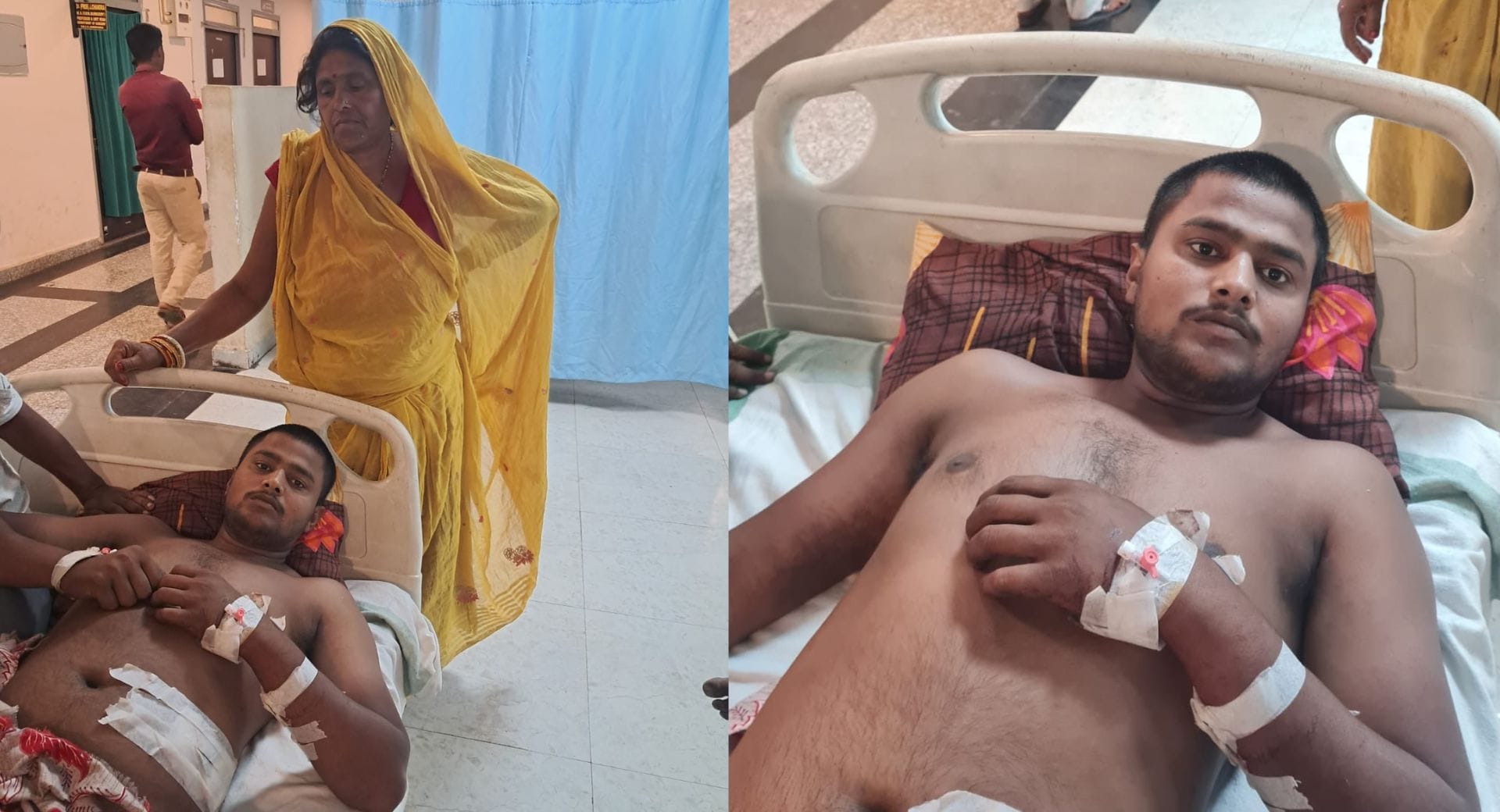 डीएमसीएच में भर्ती घायल युवक