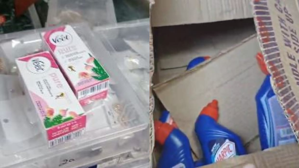 Duplicate Harpic, Veet, and Colin were being sold at shops police raided seven locations in Pilibhit