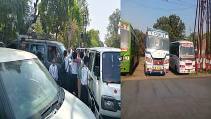 school vehicle in Hathras