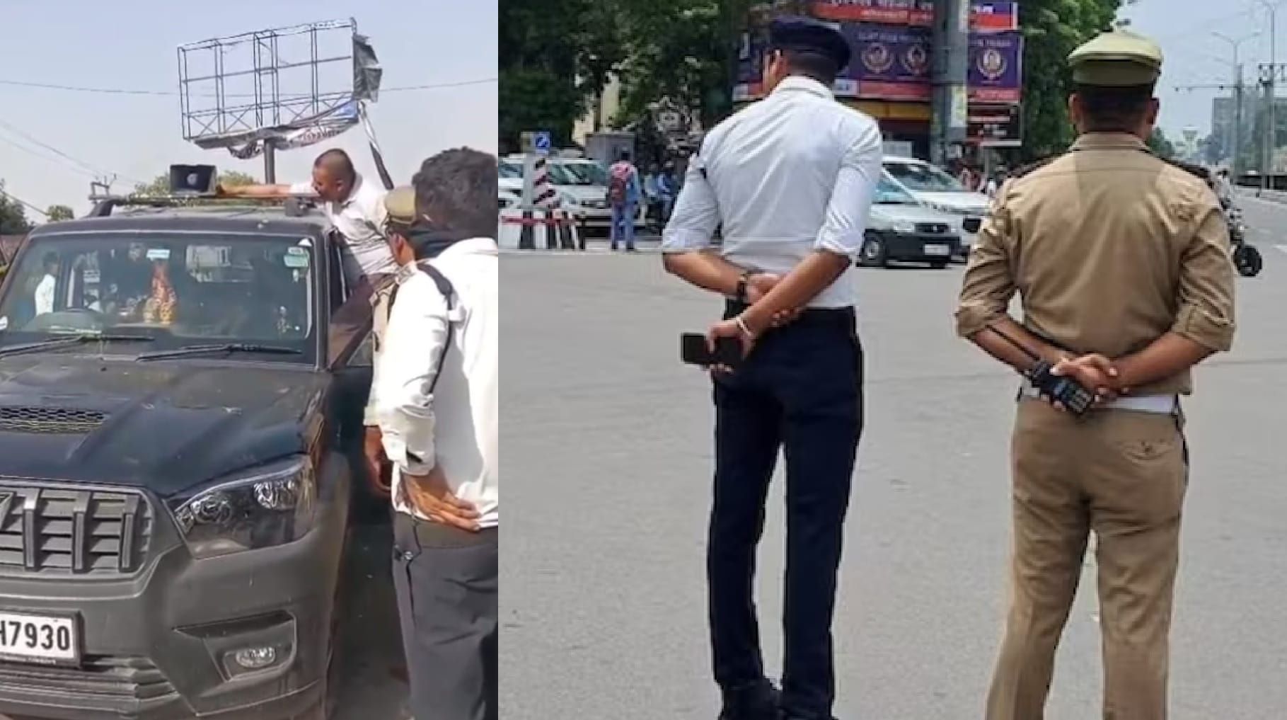 Kanpur Fitted a Hooter on the Car to Show Off Swagger Former Village Head Black Scorpio Fined 10000