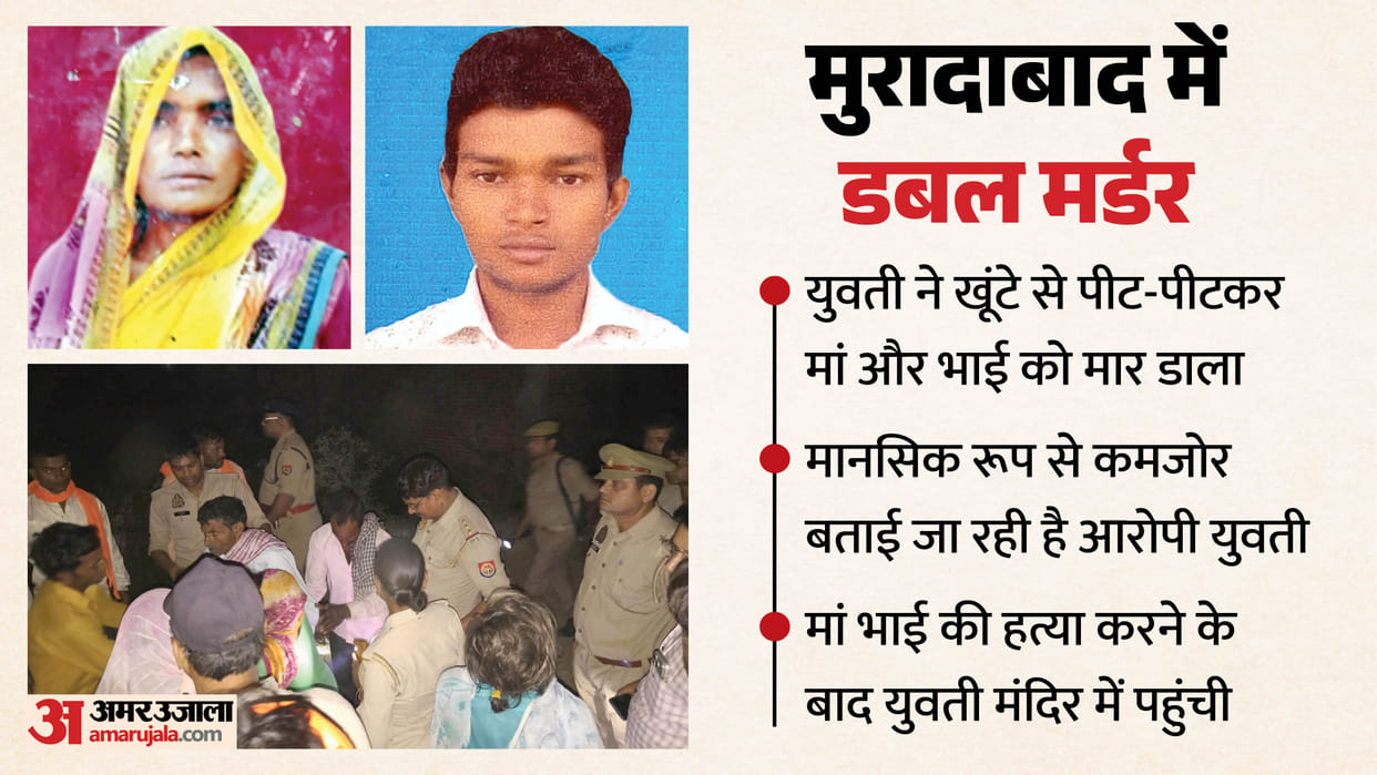 Young Woman Beats Mother and Brother to Death with Stake In Moradabad
