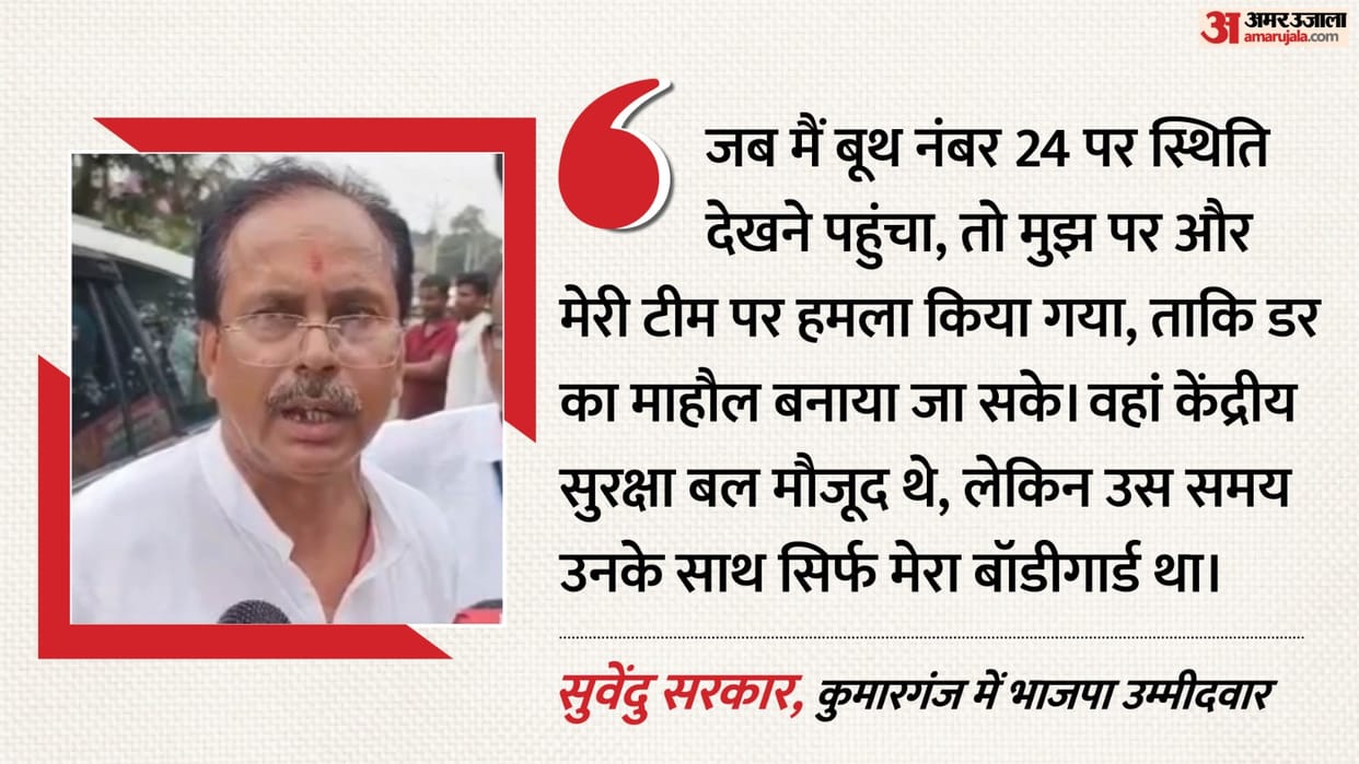 Bengal Uproar Amidst Voting Mob Attacks BJP Candidate in Kumarganj Candidate Escapes with Security Personnel