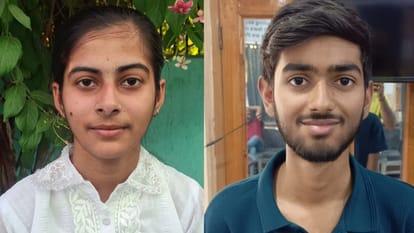 टॉपर सृष्टि और अक्षित।
