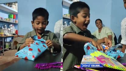 viral video of 5 year old child reaction to unwrapping gifts made people emotional