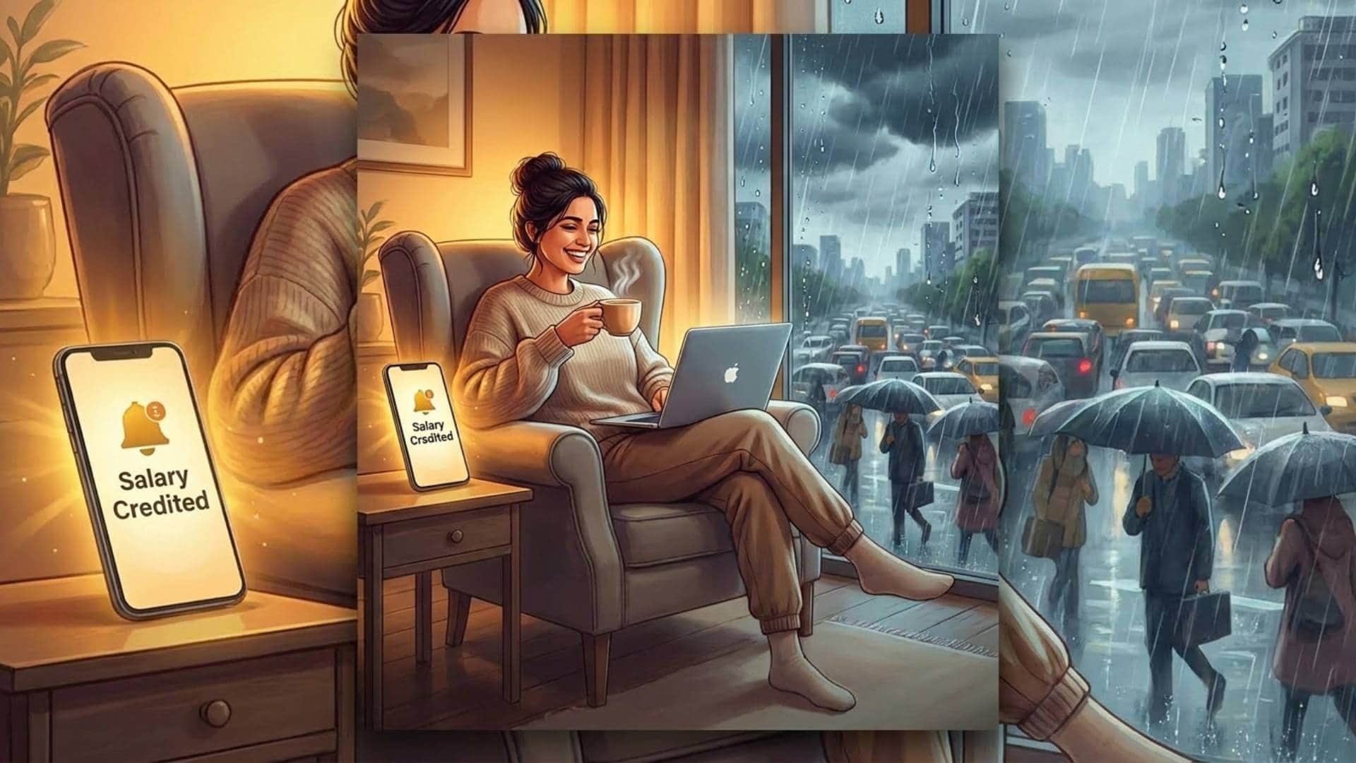 viral china woman gets 7 days paid rain leave company offers work from home during rain