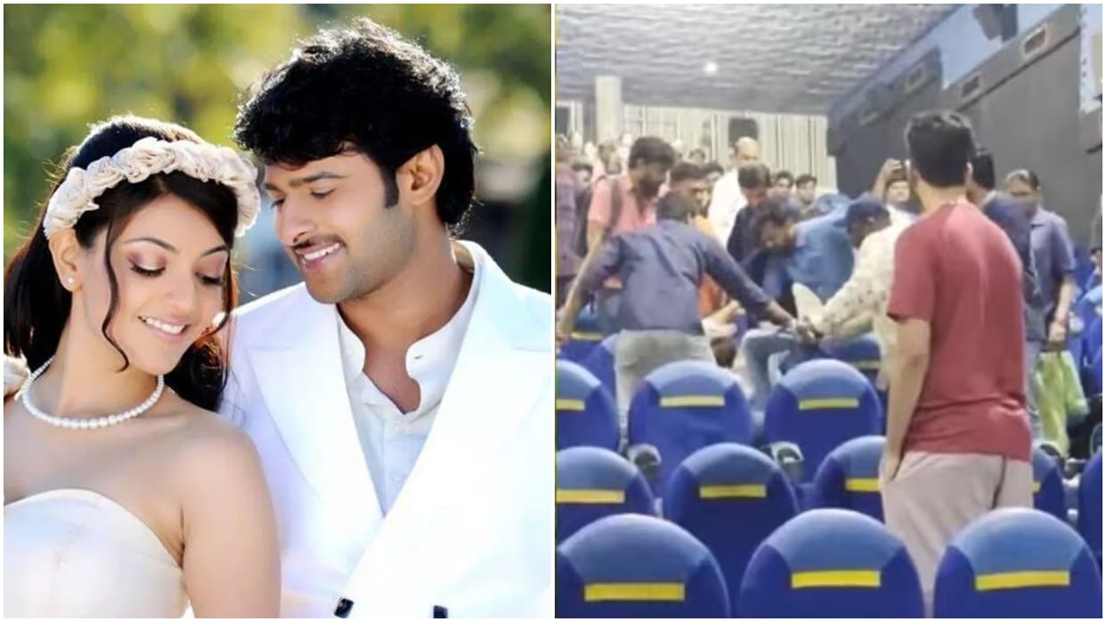 Row At Darling Re Release Show Prabhas Fan Beaten With Slippers And Sticks Videos Goes Viral