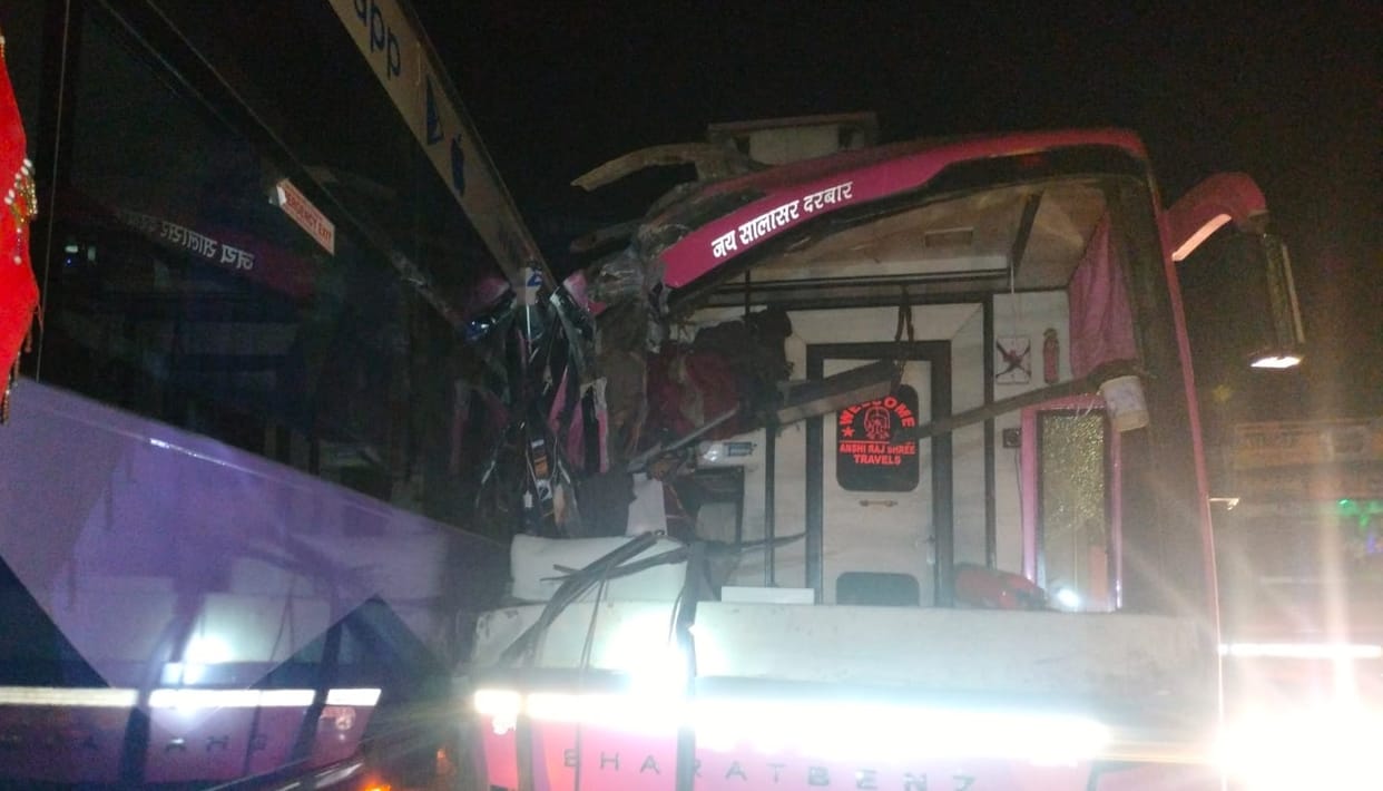 Unnao Accident Two buses collide after a DCM overturns one dead and six injured