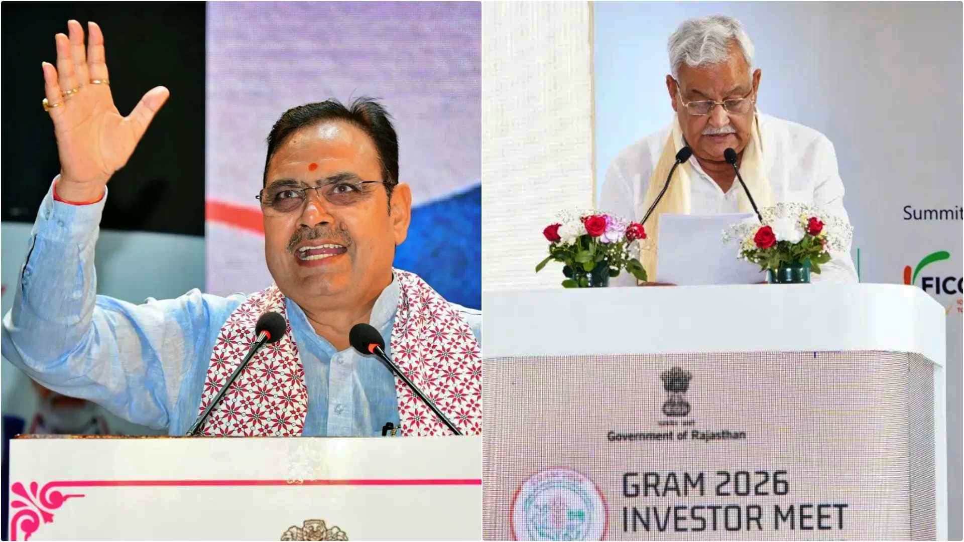 मुख्यमंत्री भजनलाल शर्मा तथा कृषि मंत्री डॉ. किरोड़ीलाल मीणा