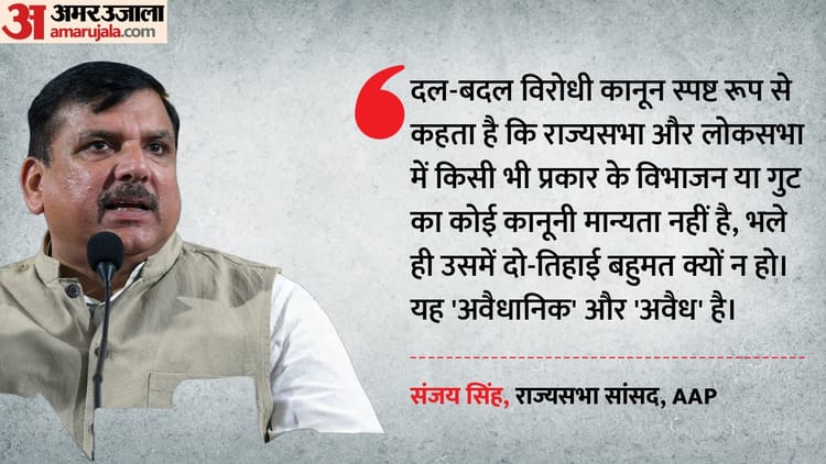 संजय सिंह बोले: राज्यसभा के सभापति को पत्र लिखेगी AAP, सात बागी सांसदों को अयोग्य घोषित करने की करेंगे मांग