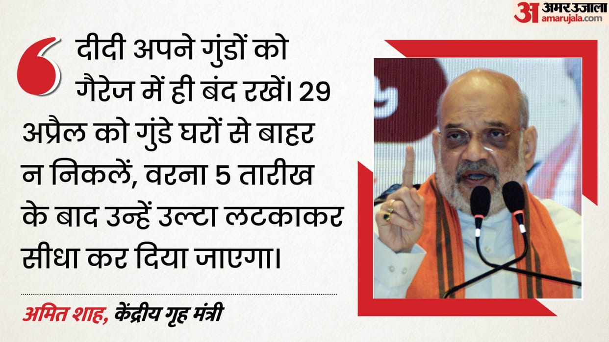 Bengal Elections amit shah say cm mamta keep your goons locked in garage warns against electoral malpractice