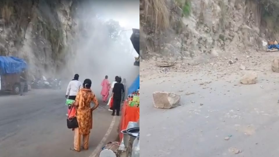Stones Fall from Hillside at Baba Balak Nath Panic Among Pilgrims Questions Raised Over Security Arrangements