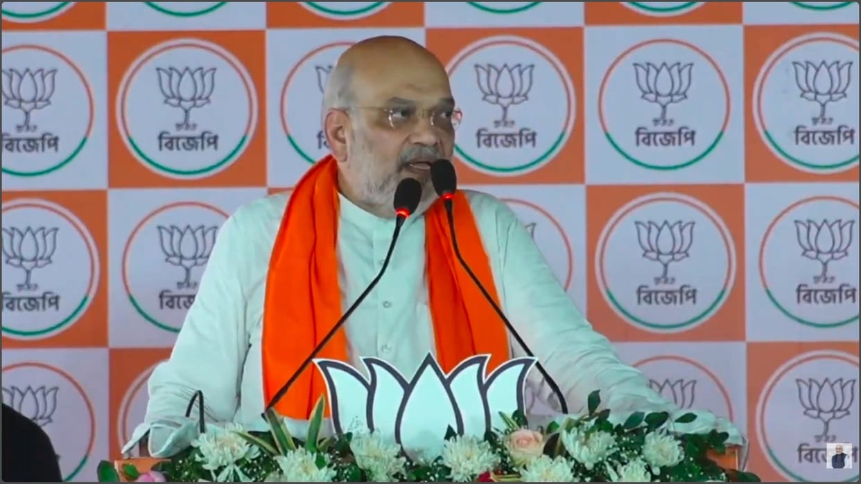 amit shah bengal rally jamalpur police controversy viral video