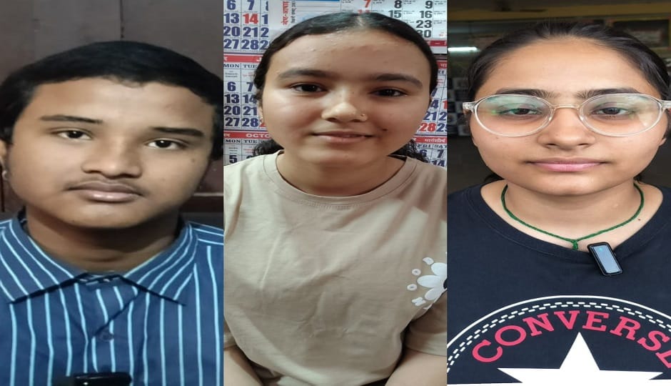 Akshat Gopal in 10th and Geetika Pant and Sushila Mehandiratta in 12th topper