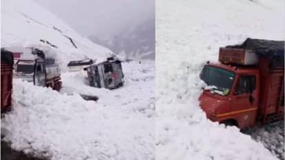 avalanche struck several vehicles at Shaitan Nallah near Zojila Pass in Ladakh