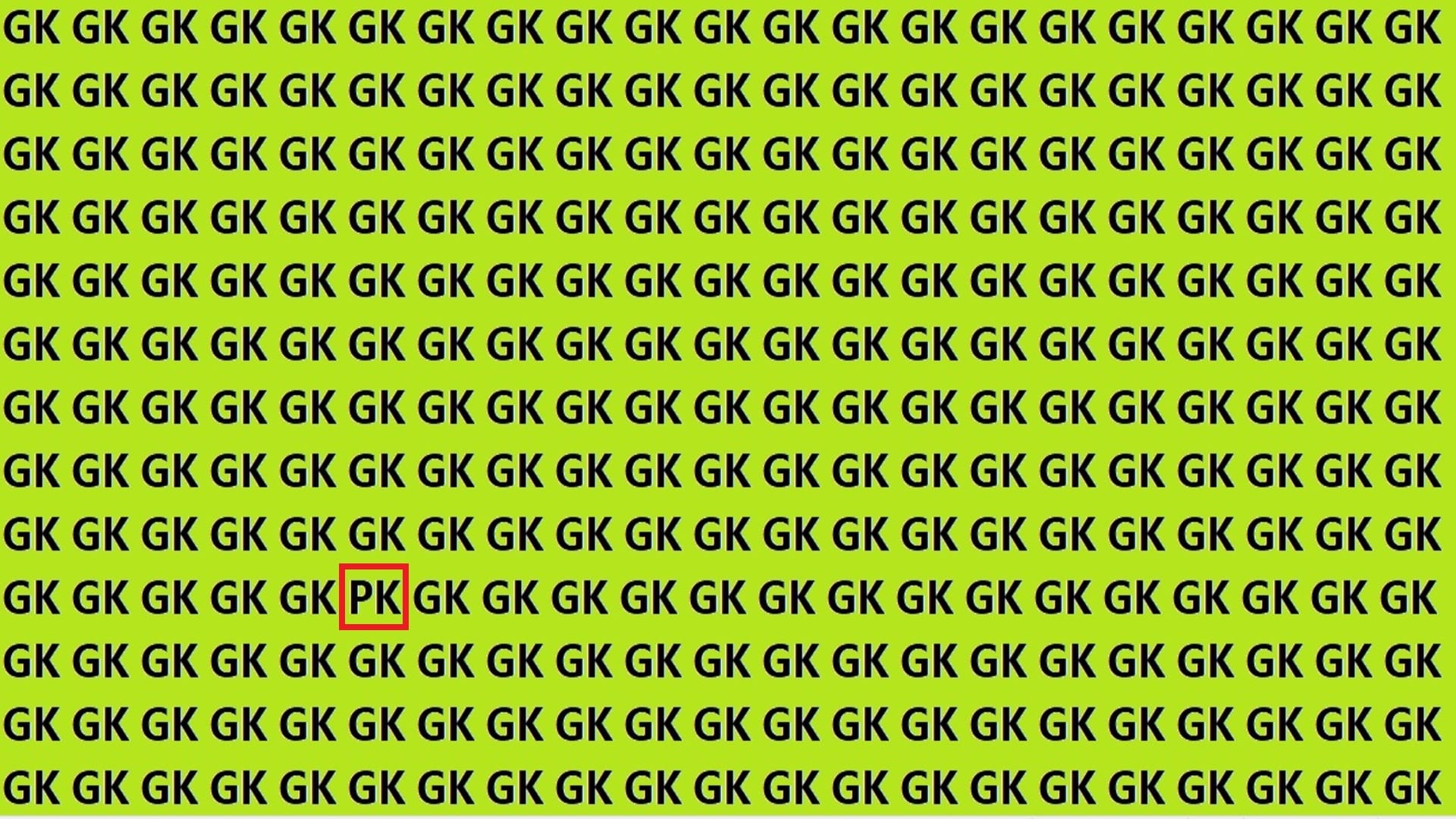 optical illusion PK is hidden in Gk Crowd can you find in 20 Seconds