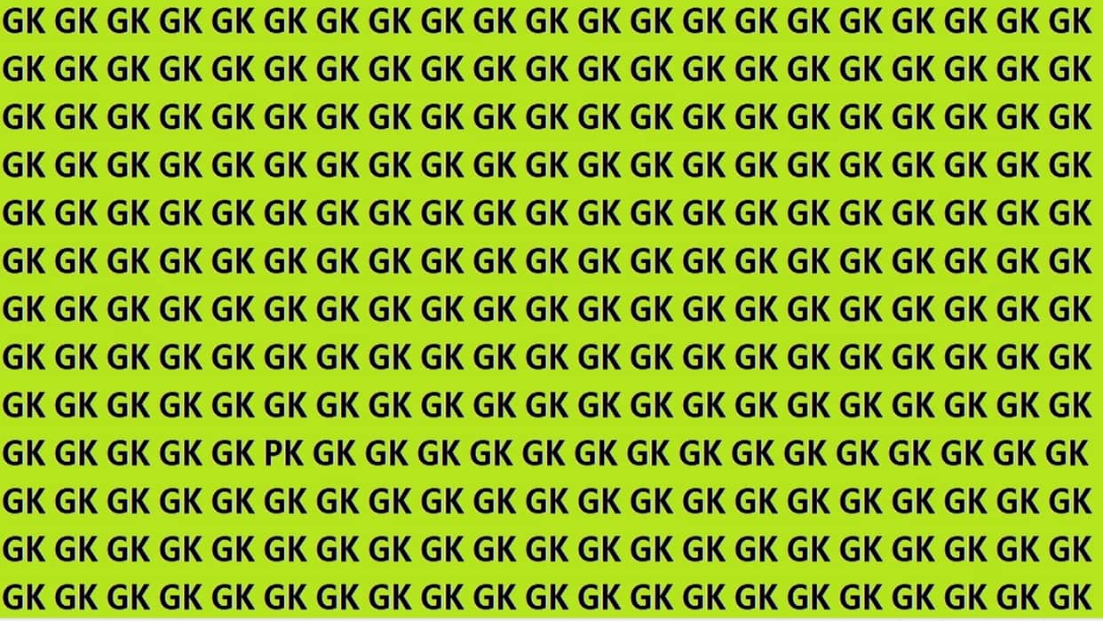optical illusion PK is hidden in Gk Crowd can you find in 20 Seconds