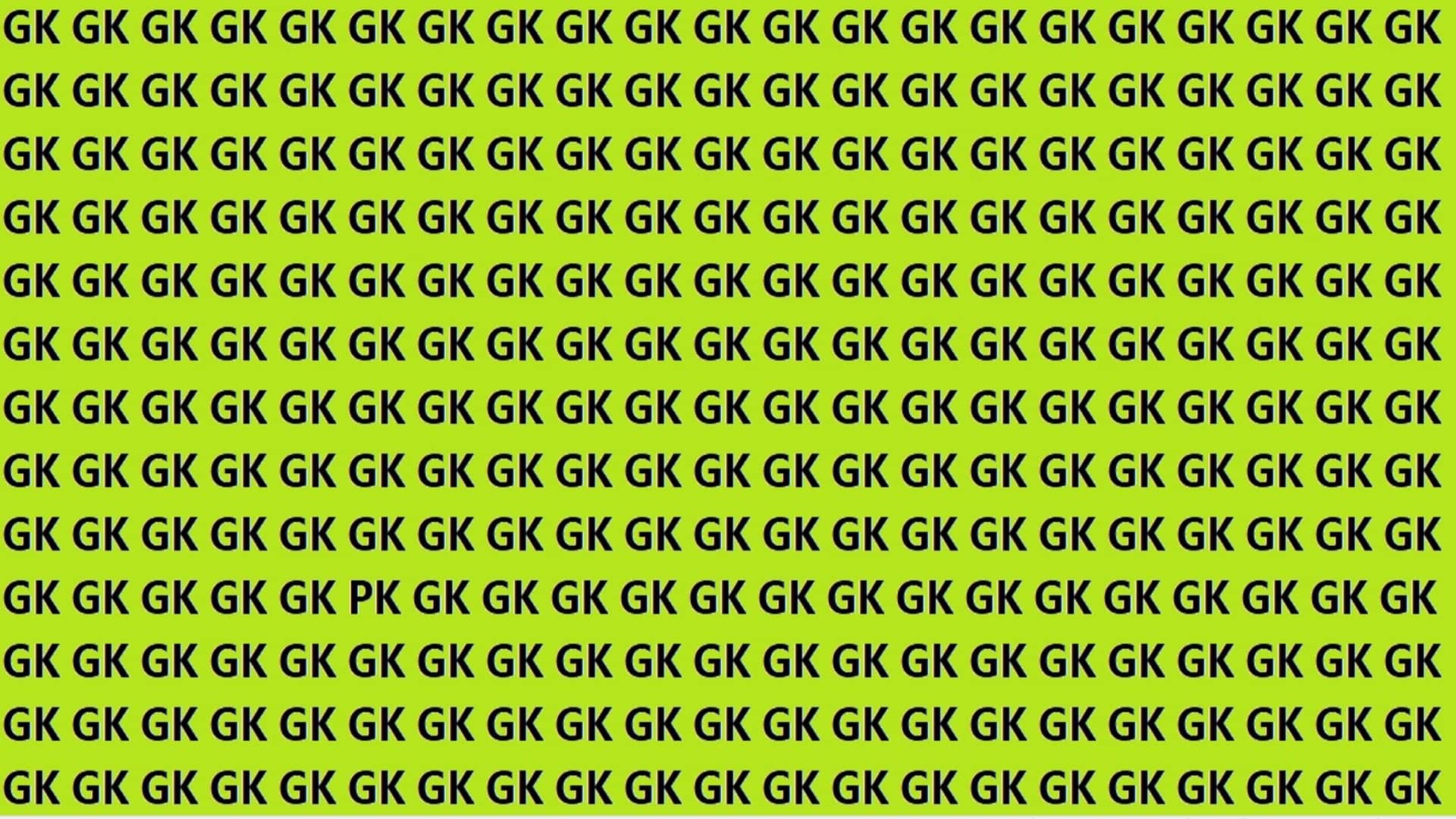 optical illusion PK is hidden in Gk Crowd can you find in 20 Seconds