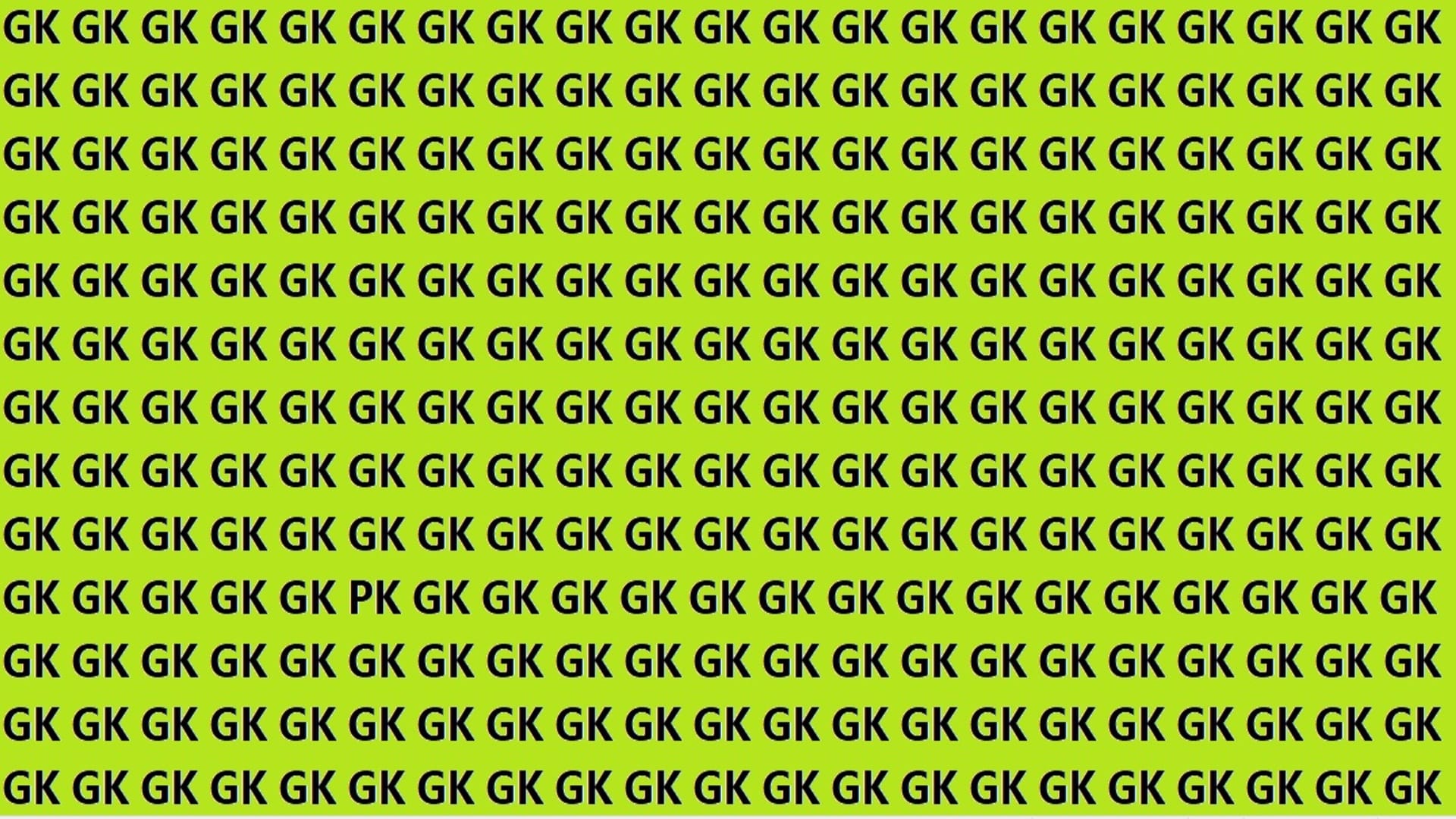 optical illusion PK is hidden in Gk Crowd can you find in 20 Seconds