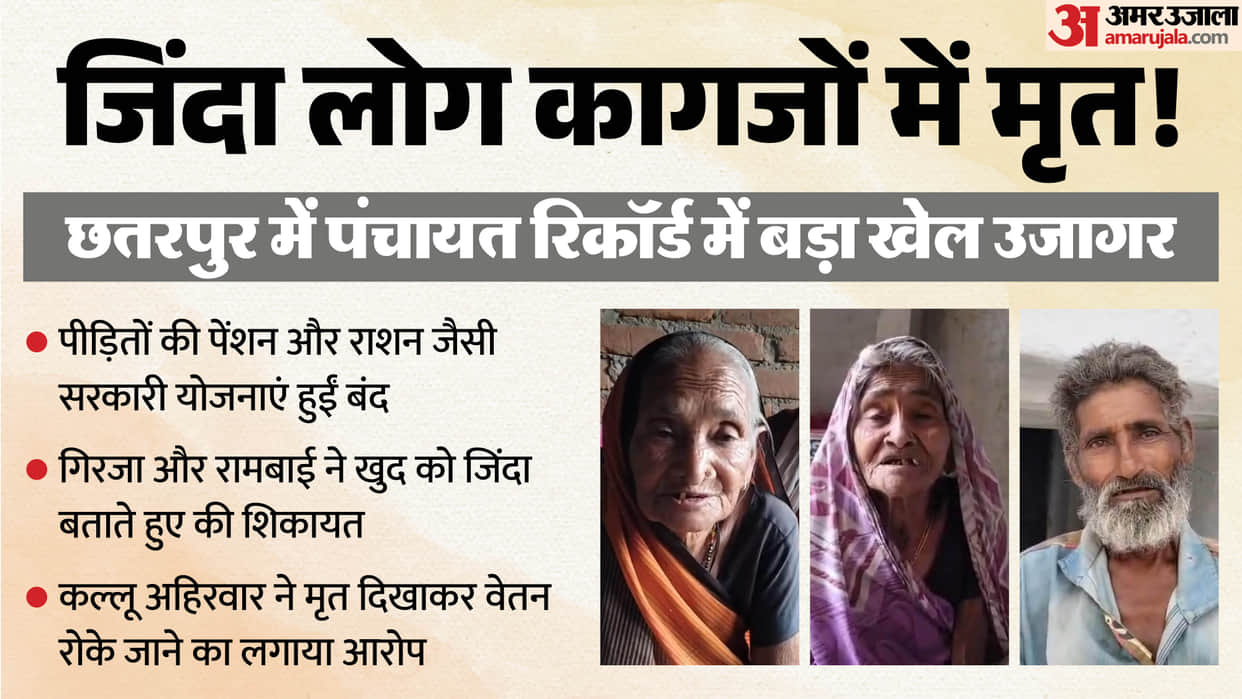 Chhatarpur News: Villagers Declared Dead on Paper Alive Residents Lose Pension Ration Probe Ordered