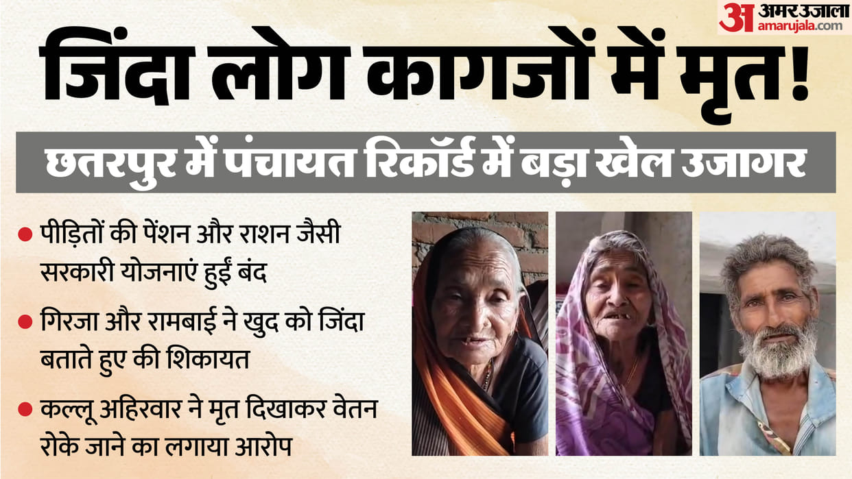 Chhatarpur News: Villagers Declared Dead on Paper Alive Residents Lose Pension Ration Probe Ordered