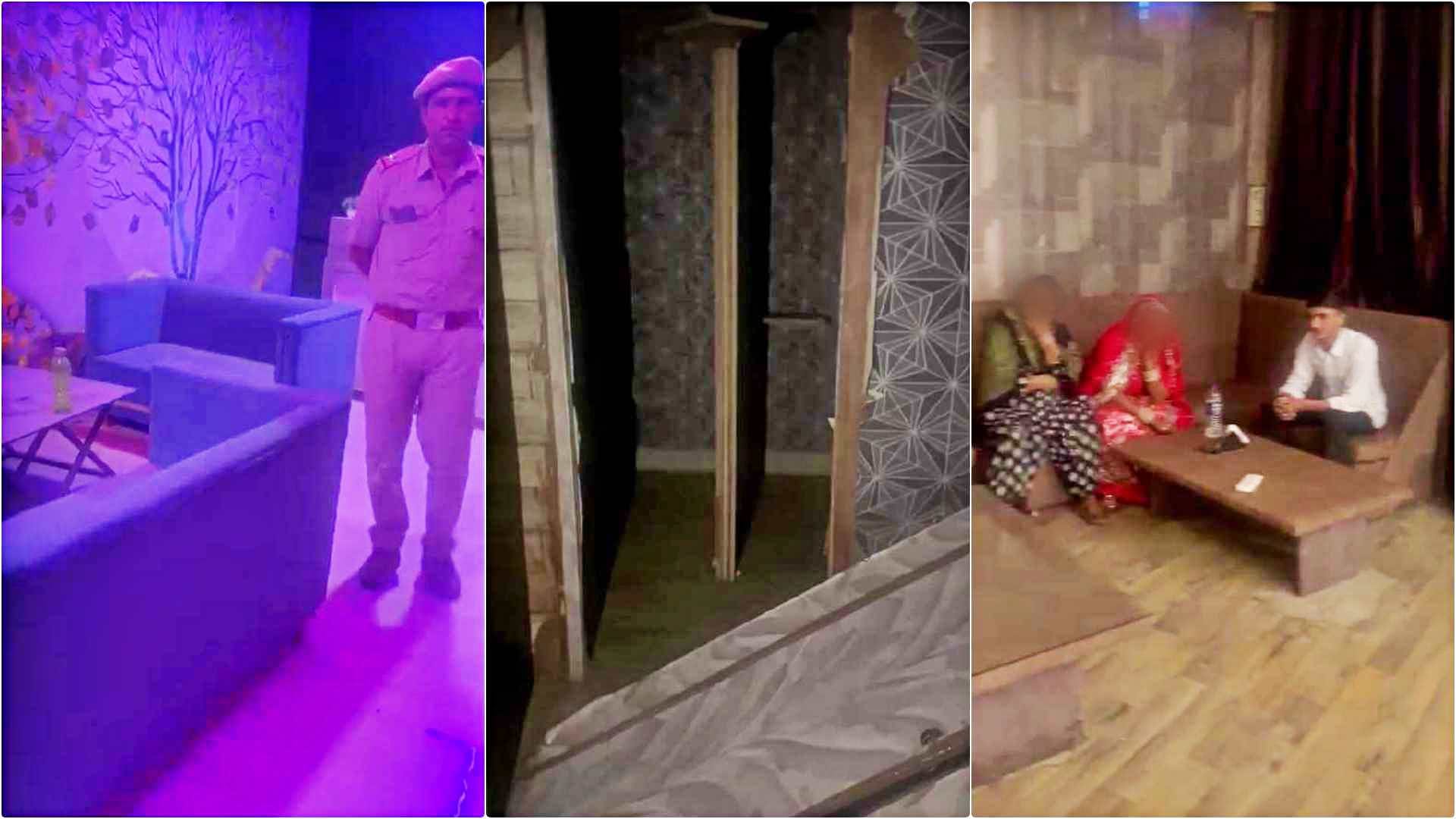 पुलिस छापे में कई युवक-युवतियां पकड़े गए