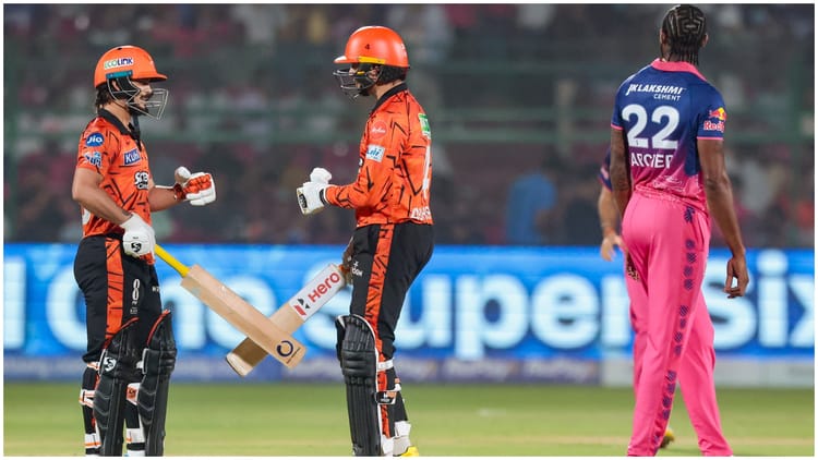 हैदराबाद ने राजस्थान को पांच विकेट से हराया, अभिषेक और ईशान के शानदार अर्धशतक