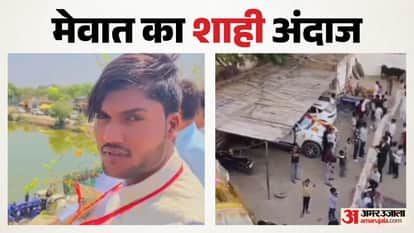 Rajasthan News: ‘Royal’ Groom Goes Viral Wearing 100-Foot Garland of ₹500 Notes, Climbs Roof to Manage It