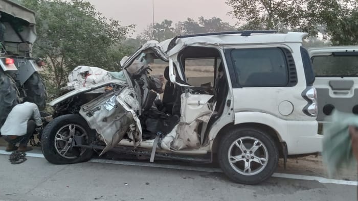 Tragic Accident in Ballia Five Dead Chaos and Wailing Ensue Family Returning Home from Daughter Wedding