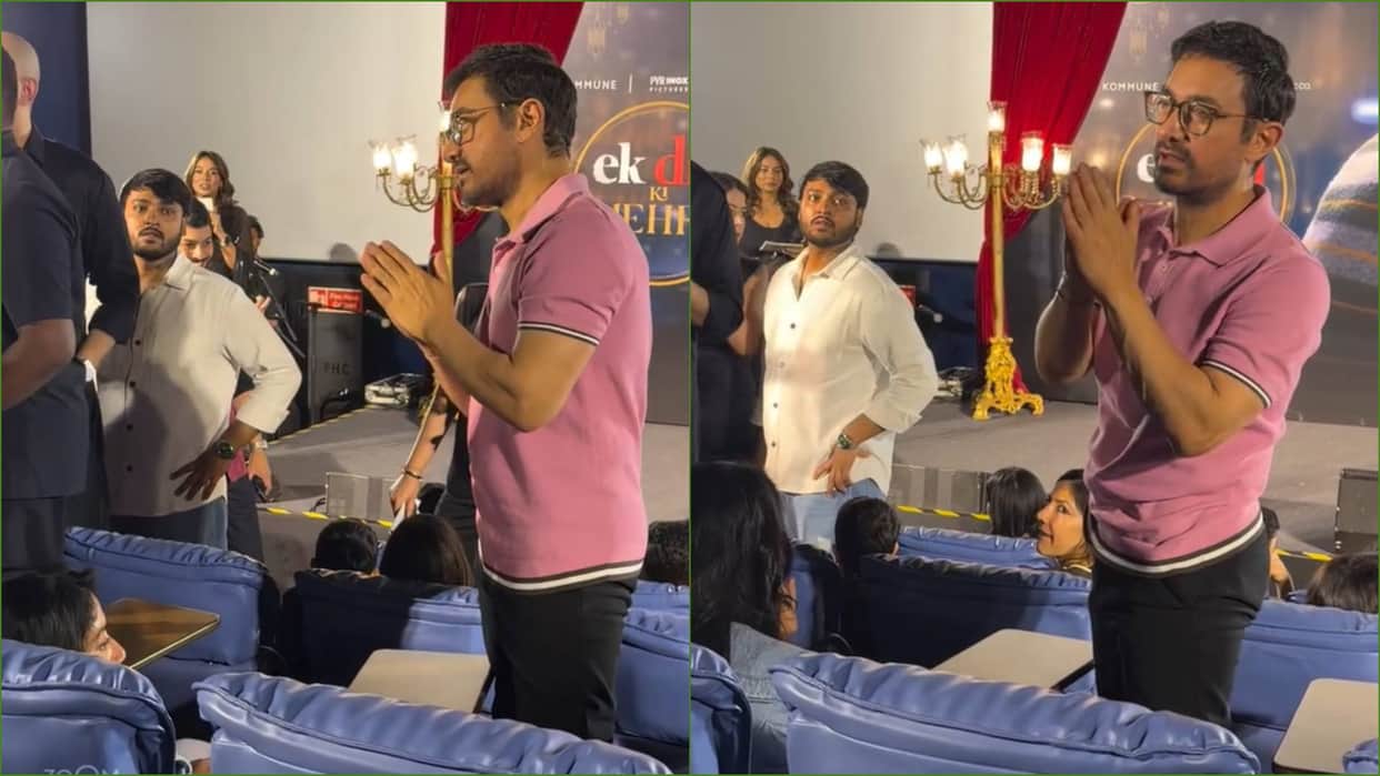 Aamir Khan Attends Ek Din Ki Mehfil event Ahead Junaid Khan Sai Pallavi Ram Sampath Movie Ek Din Release
