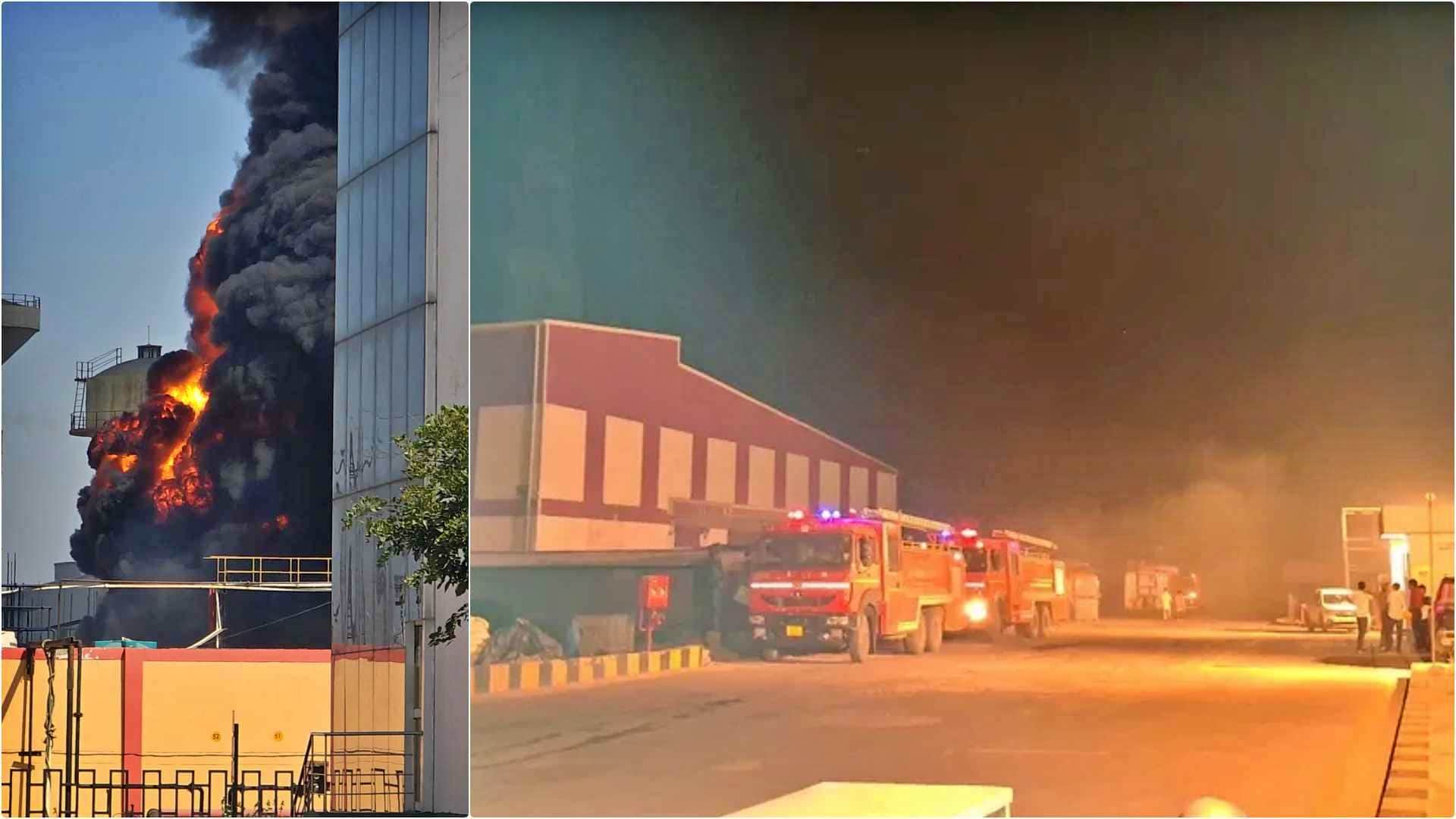 एग्रो लाइट कंपनी में लगी भीषण आग