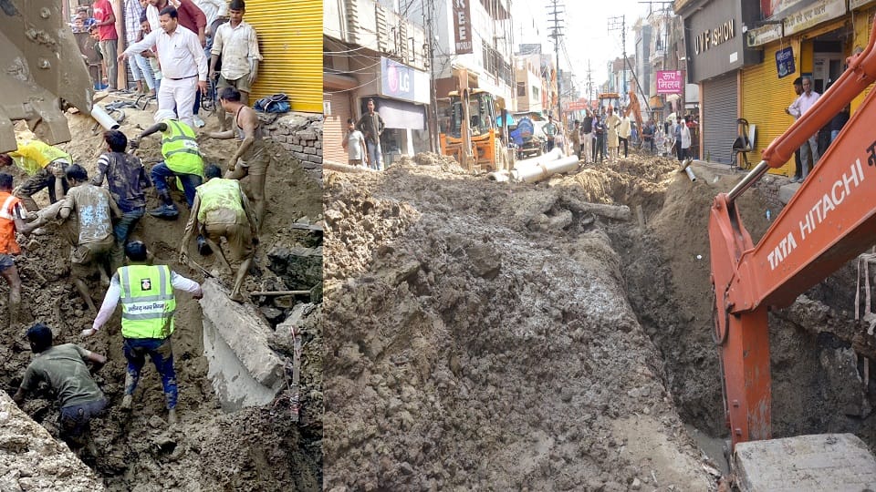 Excavation near the old building