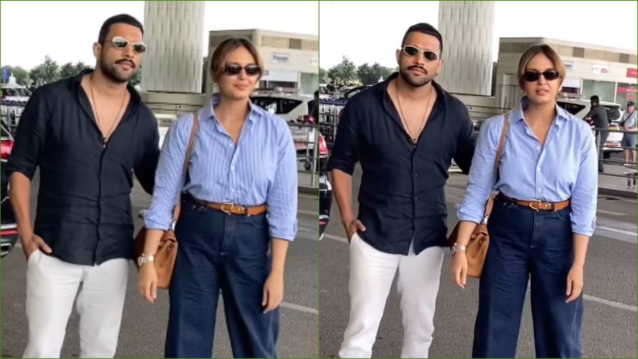 Huma Qureshi Spotted With rumored Boyfriend Rachit Singh at airport Video Goes Viral