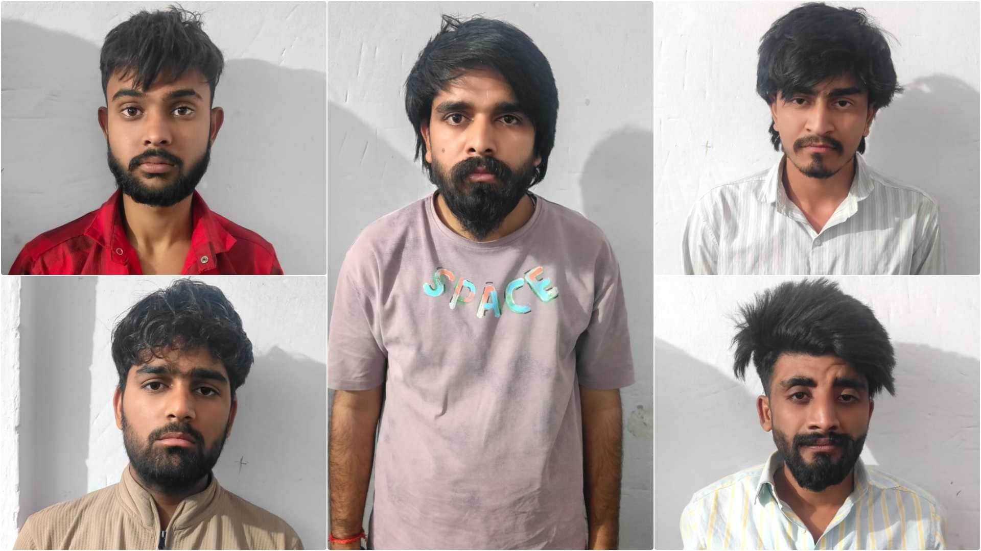 मौके से गिरफ्तार पांच आरोपी