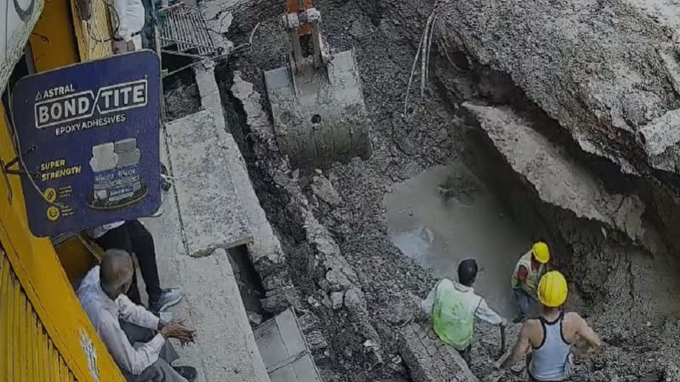 Soil collapse during excavation