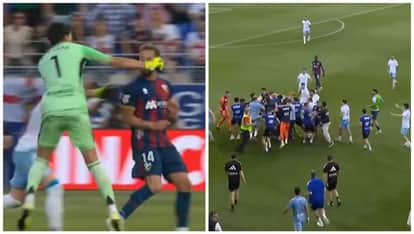 Goalkeeper Punches Rival Player, Chaos Erupts in Spanish Relegation Clash