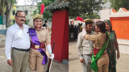 Jhansi: As soon as the daughters reached the stage, the family members saluted them