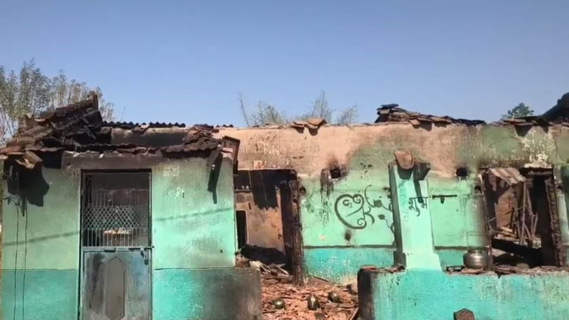 Banswara News: Youth killed, mob torches 30 houses; several vehicles gutted, tense calm in village