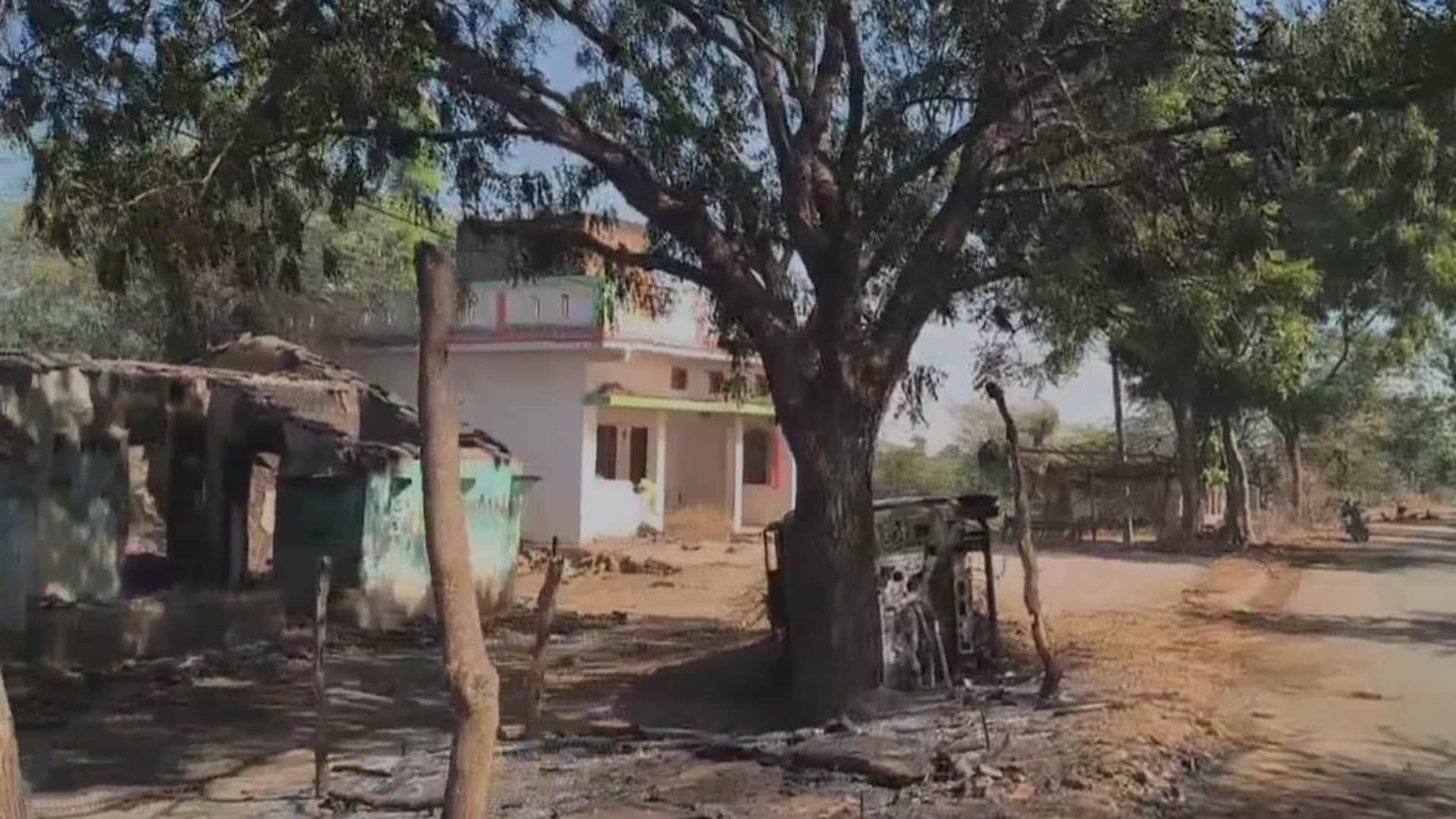 Banswara News: Youth killed, mob torches 30 houses; several vehicles gutted, tense calm in village