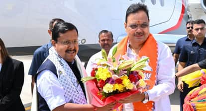 BJP President Nitin Nabin Arrives in Jaipur Welcomed by CM Bhajanlal Six Districts to Receive Virtual Projects