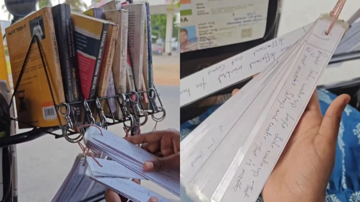 Auto rickshaw becomes a mobile mini library video went viral on social media
