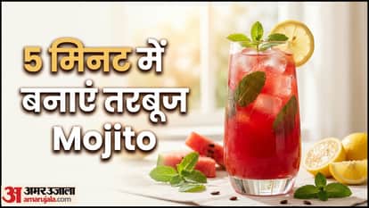 Homemade Watermelon Mojito Easy Recipe in Hindi Summer Drink Tarbooj Mojito Kaise banaye
