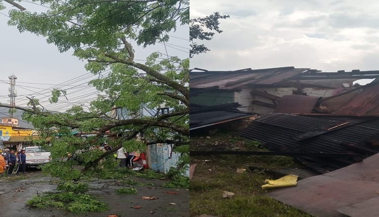 Bageshwar: 10 मिनट की आंधी में जनजीवन अस्त-व्यस्त, युवती सहित दो घायल; यातायात ठप होने से लगा जाम