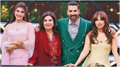 Akshay Kumar Dances In High Heels To Laal Pari At Wheel Of Fortune Farah Khan Jacqueline And Bhumi Salute Him