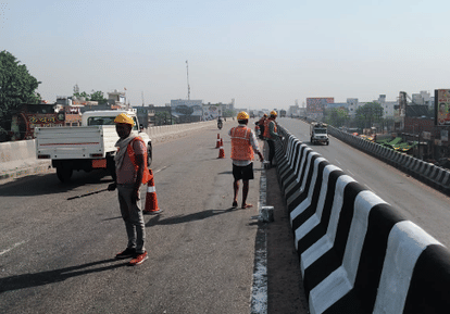NHAI maintenance overlay work NH-27 Jajmau-Ramadevi stretch Kanpur