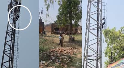 Kannauj Youth calls teenage girl to field climbs mobile tower after family files complaint