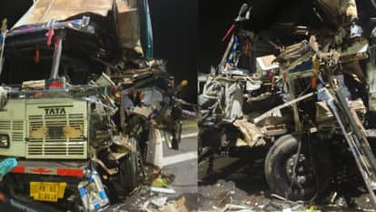 Container driver and co-driver injured in road accident on Delhi Meerut Expressway in Ghaziabad