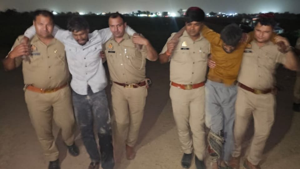 मुठभेड़ के बाद दो गिरफ्तार