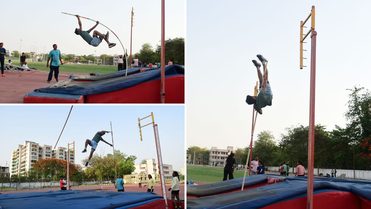 First-Ever Greek Games in Kashi Athletes to Soar Using Fiberglass Poles Rubberized Ground to Provide Spring
