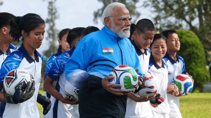 PM Modi Inspires Young Footballers, Sparks Olympic And FIFA World Cup Dreams